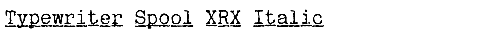 Typewriter Spool XRX Italic image